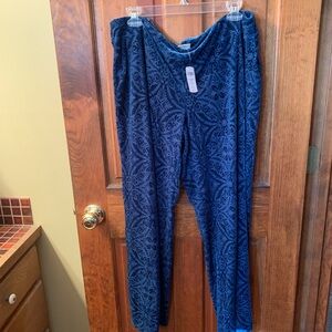 Soma, NEW WITH TAGS, STARRY NIGHT pants. Elegant BLUE pattern.